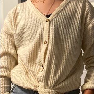 Button up sweater/top